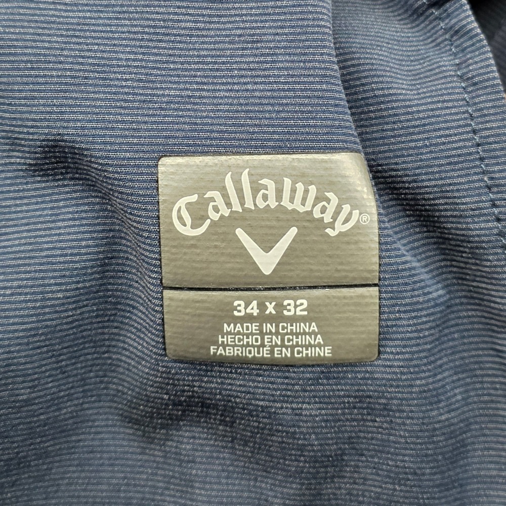 Callaway Mens Golf Pants‎ 34x32 Blue Stretch Performance Flat Front Casual Chino - Picture 5 of 10